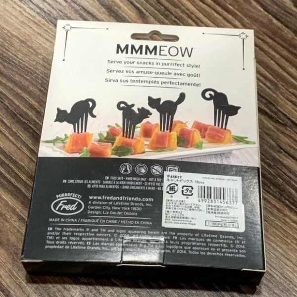 FRED。MMMEOW。黑貓。水果。點心。叉組：圖片 4