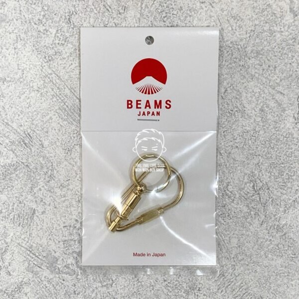 日本製。BEAMS JAPAN。A&F × BEAMS。不鏽鋼。黃銅。鑰匙扣。鑰匙圈：圖片 4