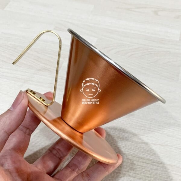 日本製。田辺金具。燕三条。4079。銅製。艶消。錐形。手沖。咖啡。濾杯：圖片 7