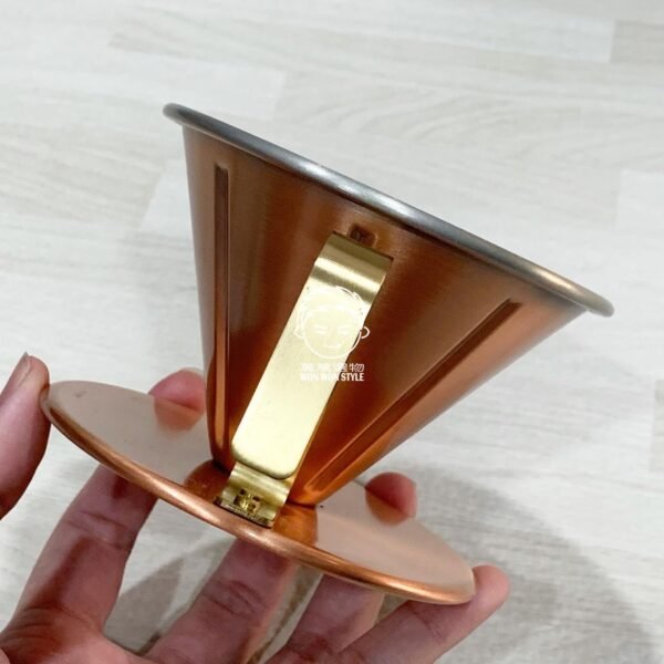 日本製。田辺金具。燕三条。4246。銅製。錐形。手沖。咖啡。濾杯（小）：圖片 5