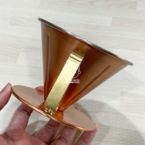 日本製。田辺金具。燕三条。4239。銅製。錐形。手沖。咖啡。濾杯（大）：圖片 5