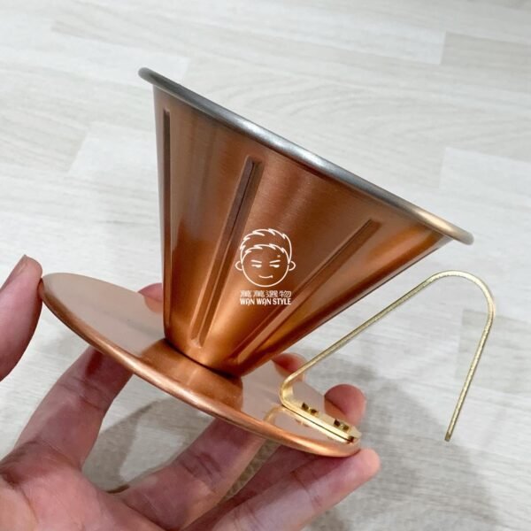 日本製。田辺金具。燕三条。4246。銅製。錐形。手沖。咖啡。濾杯（小）：圖片 4