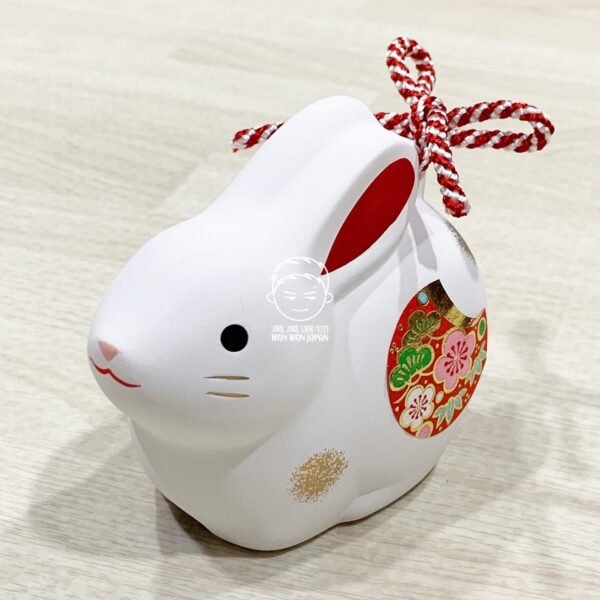 日本製。藥師窯。2023。新年。招福。開運。干支。生肖。擺飾。卯。兔。兔年。白兔。土鈴：圖片 10