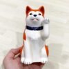 日本製。BEAMS JAPAN。中外陶園。聯名。招財。招福。橙色。招財貓。柴犬款（5號）