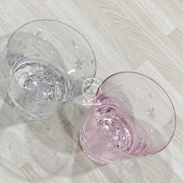 日本製。田島硝子。富士山。日本酒。威士忌杯。冷酒杯。酒杯。玻璃杯（270ml，含木盒，櫻花共兩款）：圖片 3