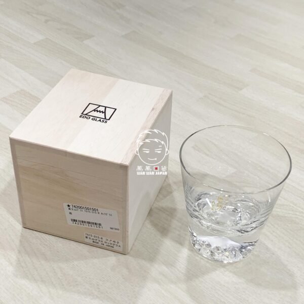 日本製。江戶硝子。田島硝子。富士山。日本酒。威士忌杯。冷酒杯。酒杯。玻璃杯（270ml，含木盒）：圖片 13