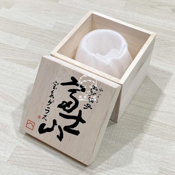 日本製。江戶硝子。富士山。日本酒。威士忌杯。冷酒杯。酒杯。玻璃杯（280ml，含木盒，櫻花共兩款）：圖片 5