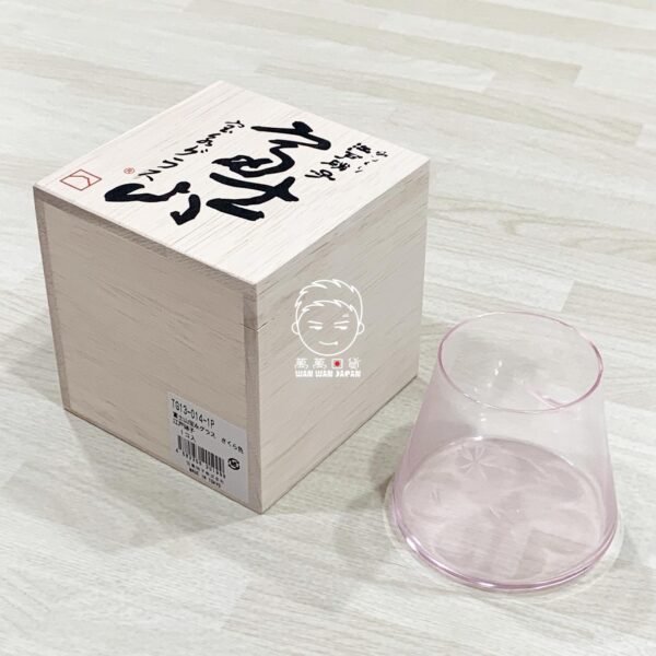 日本製。江戶硝子。富士山。日本酒。威士忌杯。冷酒杯。酒杯。玻璃杯（280ml，含木盒，櫻花共兩款）：圖片 7