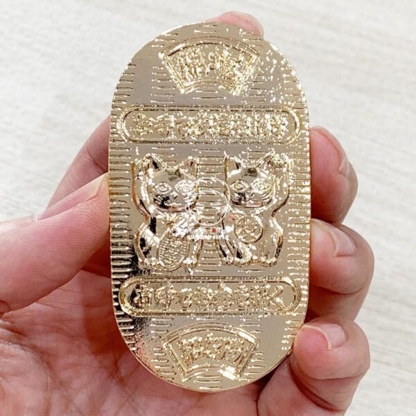 日本製。江戶。緣起物。黃金。金運。財運。招財。小判。小判金（共三款，招財貓、金運龍、開運。金。翔龍）：圖片 10