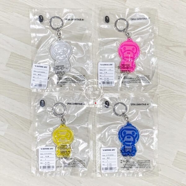 A BATHING APE。BABY MILO。潮流。猿人。反光。鑰匙扣。鑰匙圈（四款）：圖片 3