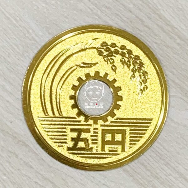 🇯🇵。緣起物。五円。大型。錢幣。造型。擺飾。展示。磁鐵。磁石（直徑：8.5cm）：圖片 4